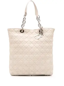Christian Dior 2008 Lambskin Cannage Lady Dior Soft Shopping tote bag 31827556