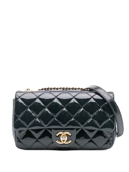 Chanel 2015-2016 Paris-Salzburg Small Patent and Goatskin CC Eyelet Flap crossbody bag 31828067
