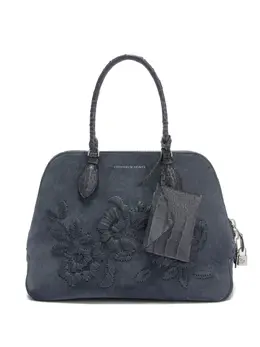 Ermanno Scervino Orsetta embroidered suede tote bag 31792595