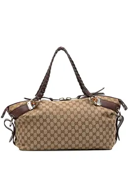 Gucci 2016-2025 Medium GG Canvas Bamboo Bar tote bag 31829028