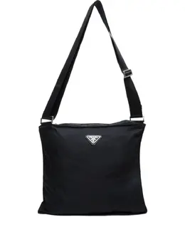 Prada 1990-2000 logo-triangle shoulder bag 31782685