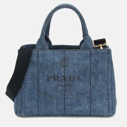 Prada Canapa Blue Denim Tote Bag 1201758