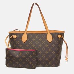 Louis Vuitton Neverfull PM Brown Monogram Coated Canvas Tote Bag 1201757