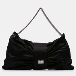 Chanel Black Large Satin Bow Mademoiselle Shoulder Bag 1201615