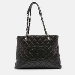 Chanel Black Caviar Grand Shopping Tote 1201476