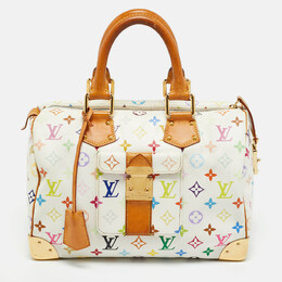 Louis Vuitton White Multicolor Monogram Canvas Speedy 30 Bag 1201512