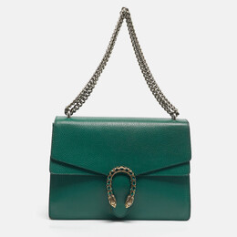 Gucci Green Leather Medium Dionysus Shoulder Bag 1201336