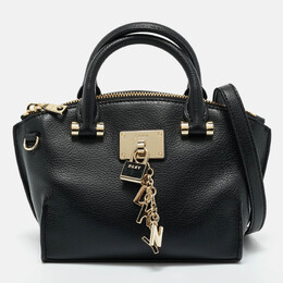 DKNY Black Leather Mini Elissa Satchel 1201331