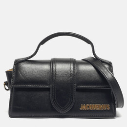 Jacquemus Black Leather Le Bambino Mini Top Handle Bag 1201268