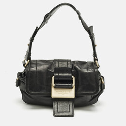 Givenchy Black Leather Flap Shoulder Bag 1201153