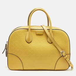 Gucci Mustard Diamante Leather Bowler Bag 1201251