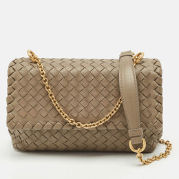 Bottega Veneta Grey Intrecciato Leather Baby Olimpia Shoulder Bag 1195152