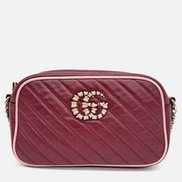 Gucci Red Leather Marmont Crossbody Bag 1201943