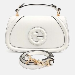 Gucci White Leather Blondie Medium Top Handle Bag 1201977