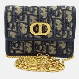 Christian Dior Navy Blue Fabric Oblique Miss Caro Micro Crossbody Bag 1201920
