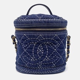 Chanel Blue Denim Denim Vanity Bag 1201883