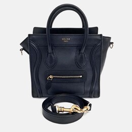 Celine Black Leather Nano Luggage Bag 1201879