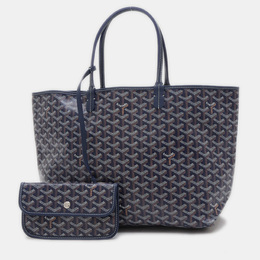 Goyard Saint Louis PM Navy Goyardine Canvas Tote Bag 1202214