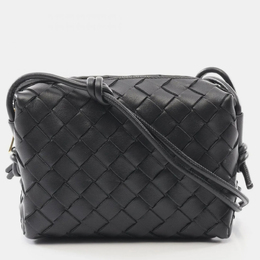 Bottega Veneta Loop Black Intrecciato Leather Shoulder Bag 1202213