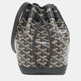Goyard Petit Flo Black Coated Canvas Shoulder Bag 1202196