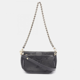 Louis Vuitton Multi Pochette Accessoires Black Monogram Empreinte Leather Shoulder Bag 1202165