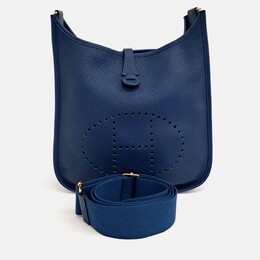 Hermes Evelyn 29 Blue Leather Bag 1201984