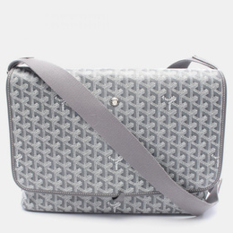 Goyard Capetien MM Grey White Coated Canvas and Leather Shoulder Bag 1202143