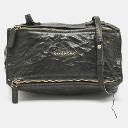 Givenchy Black Distressed Leather Mini Pandora Sugar Crossbody Bag 1201035