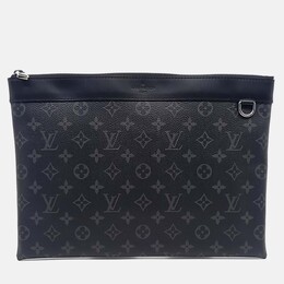 Louis Vuitton Black Canvas Eclipse Pochette Clutch 1202008