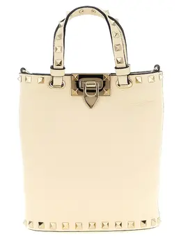 Valentino Garavani-Rockstud Clutch Bianco-Donna 52439284777300