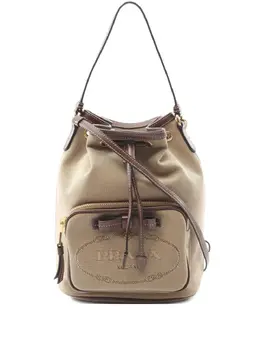 Prada 2010s logo-jacquard shoulder bag 31797809