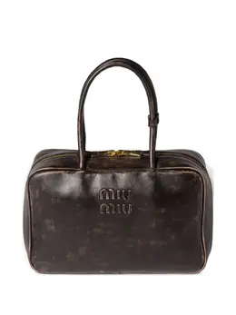Miu Miu Beau logo-embossed zip-top tote bag 31082390