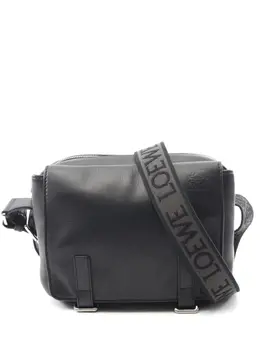 Loewe 2010s military leather shoulder bag 31797687
