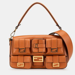 Fendi Baguette Brown Leather Shoulder Bag 1202146