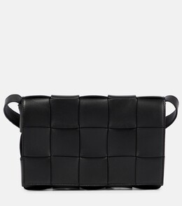 Сумка через плечо Cassette из кожи Bottega Veneta, черный p00505880 | black