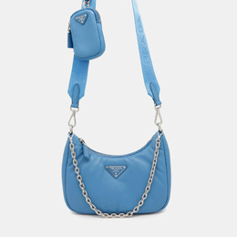 Prada Re-Edition 2005 Light Blue Leather Shoulder Bag 1203091