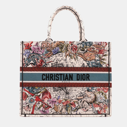Christian Dior Multicolor Large Embroidered Canvas Zodiac Book Tote 1202720