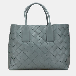 Bottega Veneta Grey Lambskin Maxi Intrecciato Tote 1202708