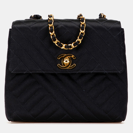 Chanel Black Mini Square Diagonal Quilted Satin Single Flap Bag 1202614