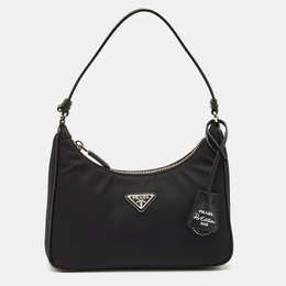 Prada Black Nylon and Leather Mini Re-Edition 2005 Bag 1202542