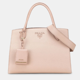 Prada Pink Medium Saffiano Cuir Monochrome Top Handle Tote 1202466