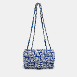 Chanel Blue/White Sequins Small Classic Flap Bag 1202141