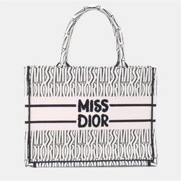 Christian Dior Christian Book Tote Medium All Over Canvas Handbag 1202236