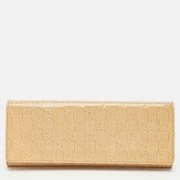 Gucci Cream Guccissima Patent Leather Broadway Clutch 1201662