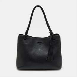 Tory Burch Black Leather Taylor Triple-Compartment Tote 1202129