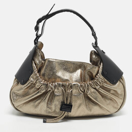 Burberry Goldstone Leather Warrior Drawstring Hobo 1201578