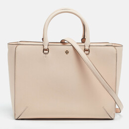 Tory Burch Pink Leather Large Robinson Tote 1201333