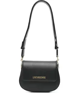 Love Moschino logo-plaque curved cross body bag 31670536