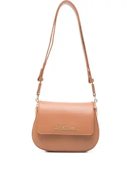 Love Moschino logo-plaque curved shoulder bag 31669625