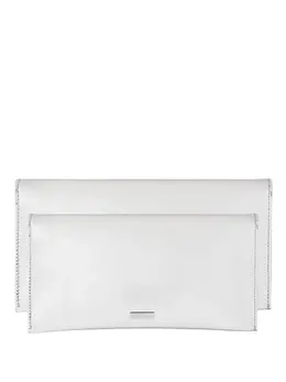 Aquazzura metallic-leather clutch bag 31684286